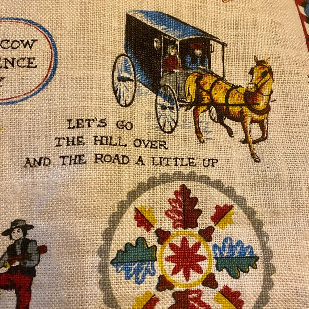 Vintage 60’s Amish Country Sampler Wall Hanging
